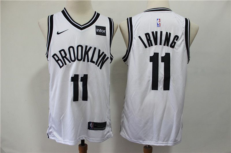 Men Brooklyn Nets 11 Irving White Nike Game NBA Jerseys